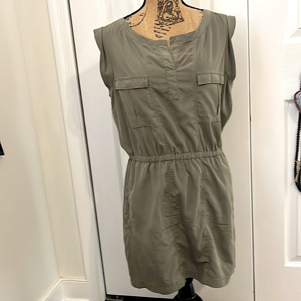 Olive green, mini dress size small silence and noise is the brand gently used